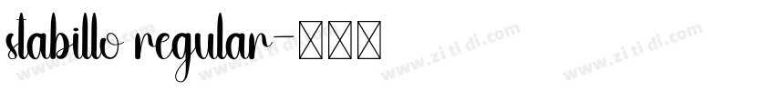 stabillo regular字体转换